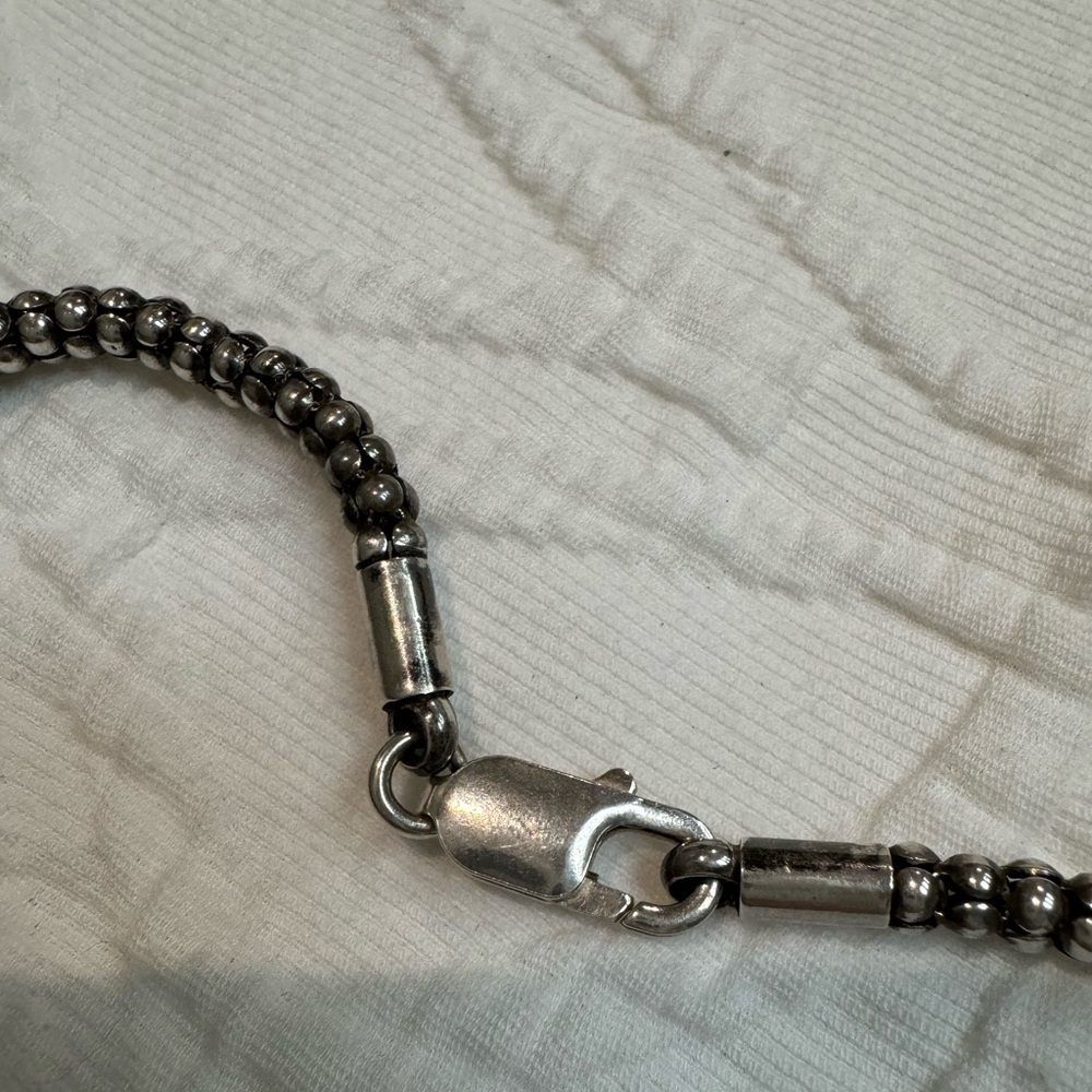 Silpada sterling silver popcorn necklace 17” retired